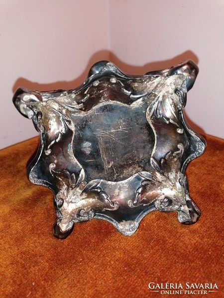 Silver plated candle holder