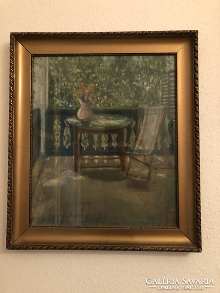 Repro festmény szép keret 52,5 x 60 cm