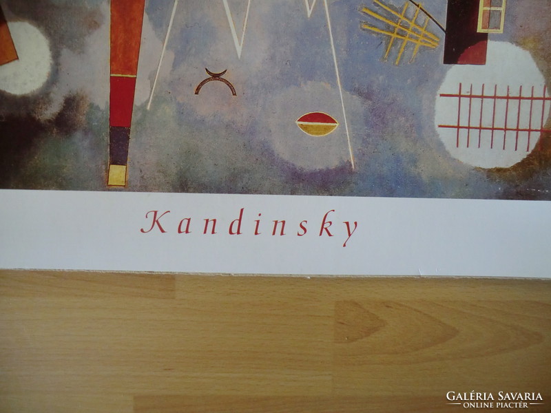 Kandinsky ritka képe Ívek és élek címmel festmény reprodukció 50x40 cm keret nélkül