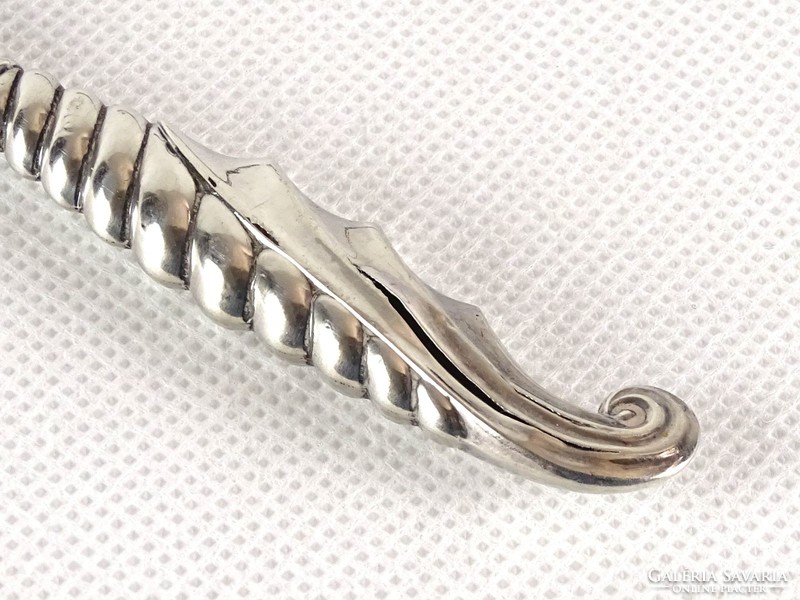 1A922 Antique silver shoehorn and shoe button