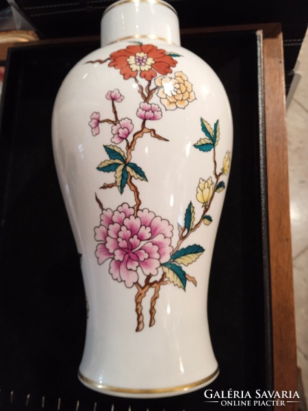 Hollóházi porcelán váza, 26 cm magas, ritkaság.