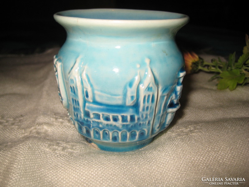 Zsolnay blue, Pécs, small basket 7 cm