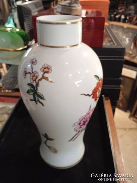 Hollóházi porcelán váza, 26 cm magas, ritkaság.