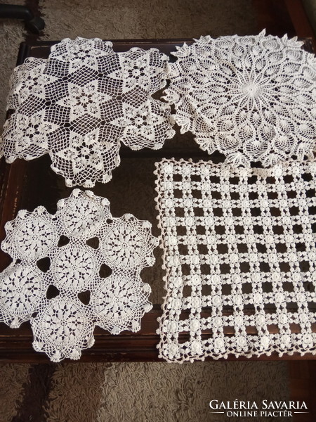 26 Old, antique nipp placemat hand crocheted lace tablecloth lace needlework