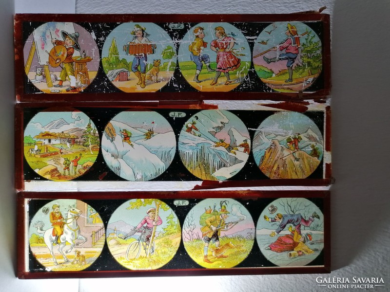 Lantern magica, antique glass slides