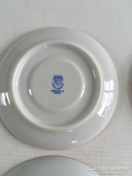 Régi, retro Alföldi porcelán szívecskés, szív szívecske mintás 4db kávéscsésze + alj, mokkás készlet