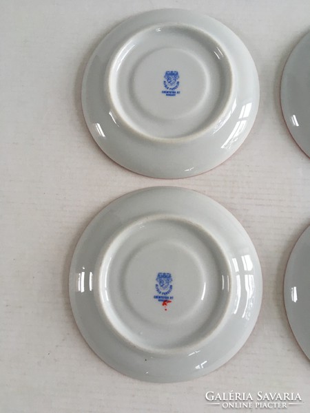 Régi, retro Alföldi porcelán szívecskés, szív szívecske mintás 4db kávéscsésze + alj, mokkás készlet