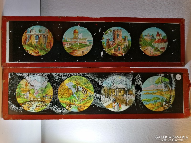 Lantern magica, antique glass slides