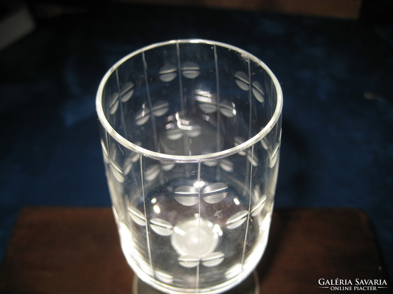 Glass with metal base, polished glass 1 dl