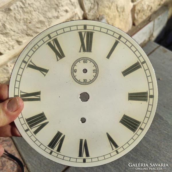 Clock face, enamel thick, wall clock, a1 wind-up, 1-heavy minute outlet!