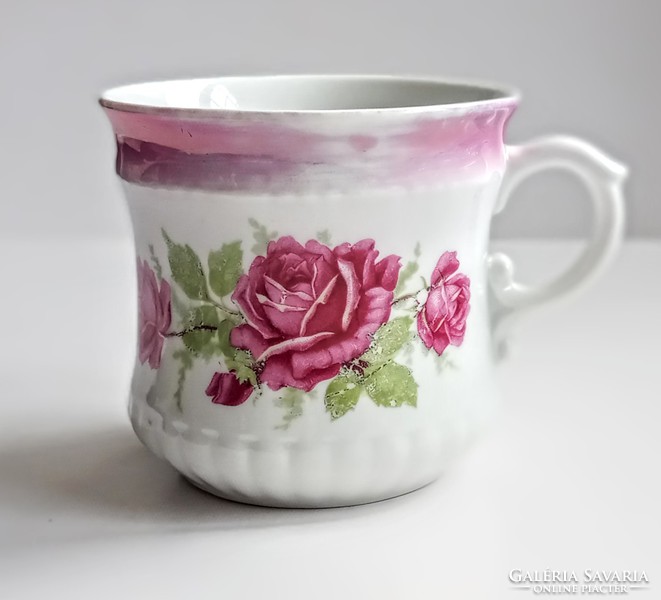 Antique zsolnay rose mug