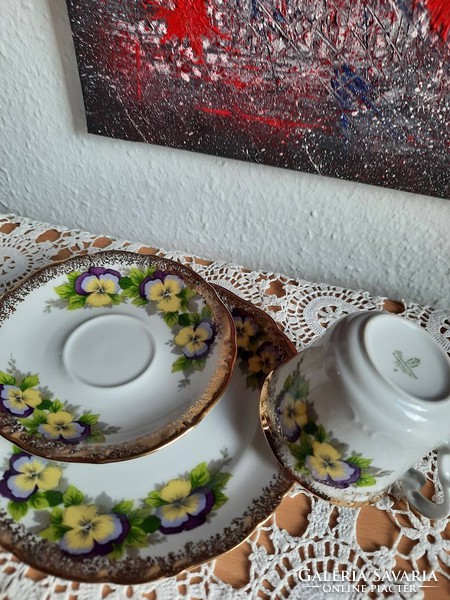 Eltesiterling Kirchenlamitz Bavaria qualitäts porcelán reggeliző teás kávés készlet.