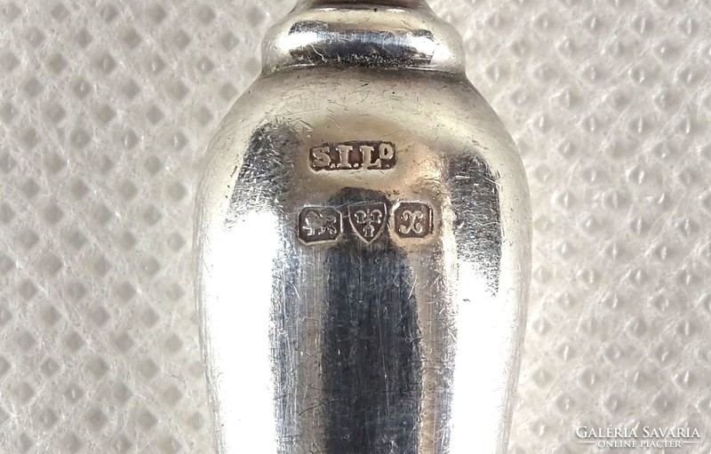 1A931 Antique silver shoehorn and shoe button