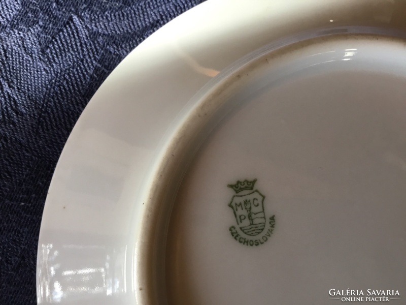 100 year old mcp porcelain, 1 + 6 small plate with cake