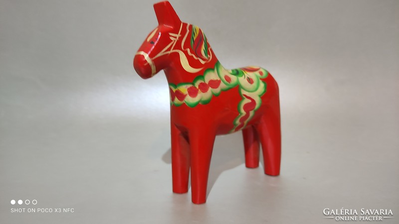 Hans Olsson's song painted wooden horse marked 13 cm