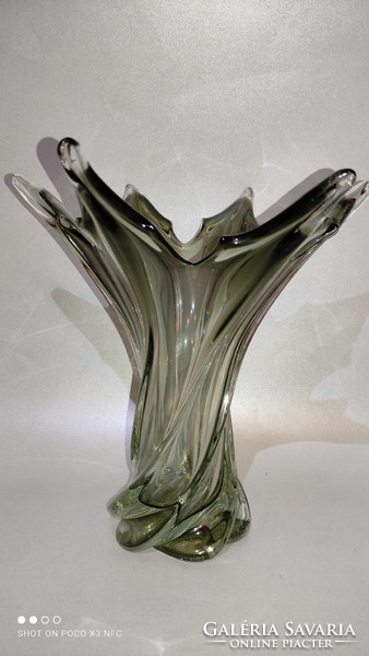 Muránói Twisted üveg váza az 1960 - as évekből