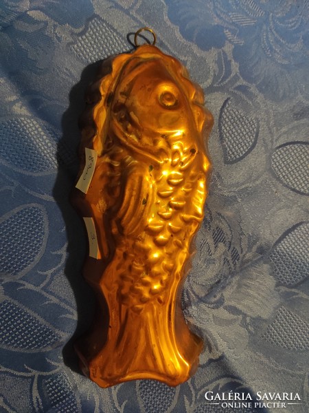 Kuglóf forma Vörösréz sütőforma hal alakú 2. Szàm