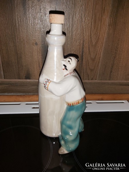 Soviet zhk polonne russian porcelain bottled bottle cossack man figurine nipple figurine collectible piece