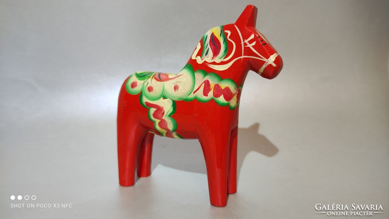 Hans Olsson's song painted wooden horse marked 13 cm