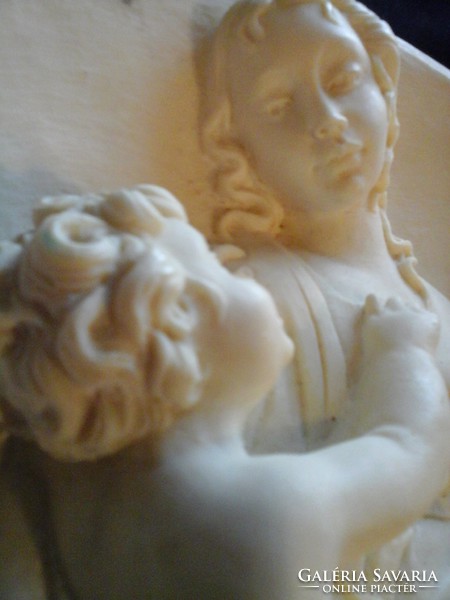 St. angela artistic marked wall rarity ivory colored flawless collector serious alabaster