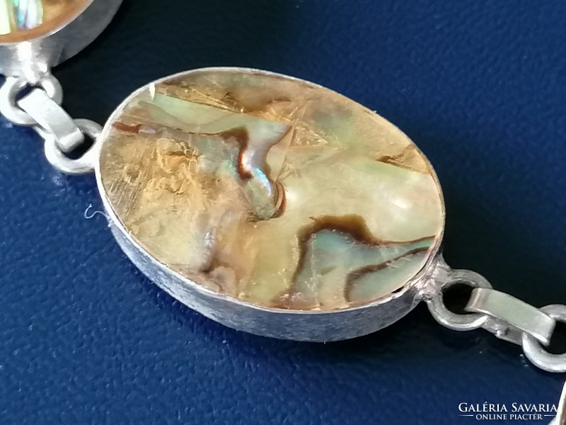 Abalone silver necklace