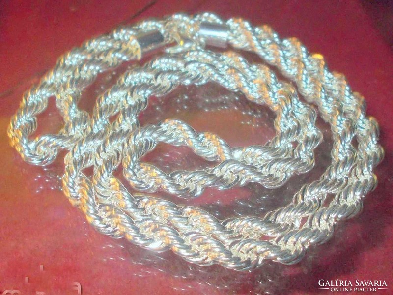 Serious braided like. Marked 925 filled silver necklace 72 cm and 0.7 Cm