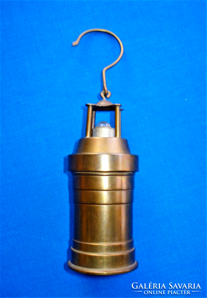 Old copper battery mini mining lamp