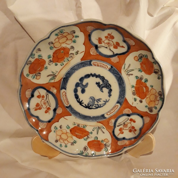 Antik, japán Imari kézzel festett porcelán tányér