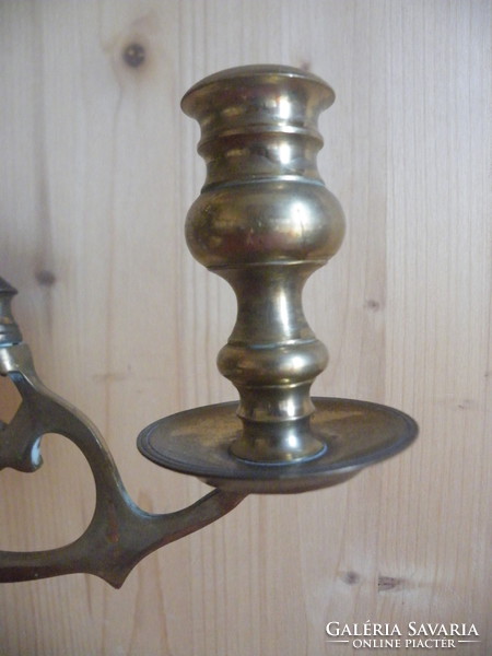 Copper candle holder, 3 branches, large size