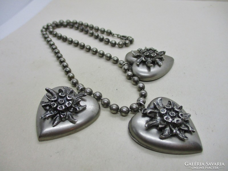 Amazing rare alpine heart necklace