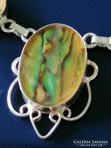 Abalone silver necklace