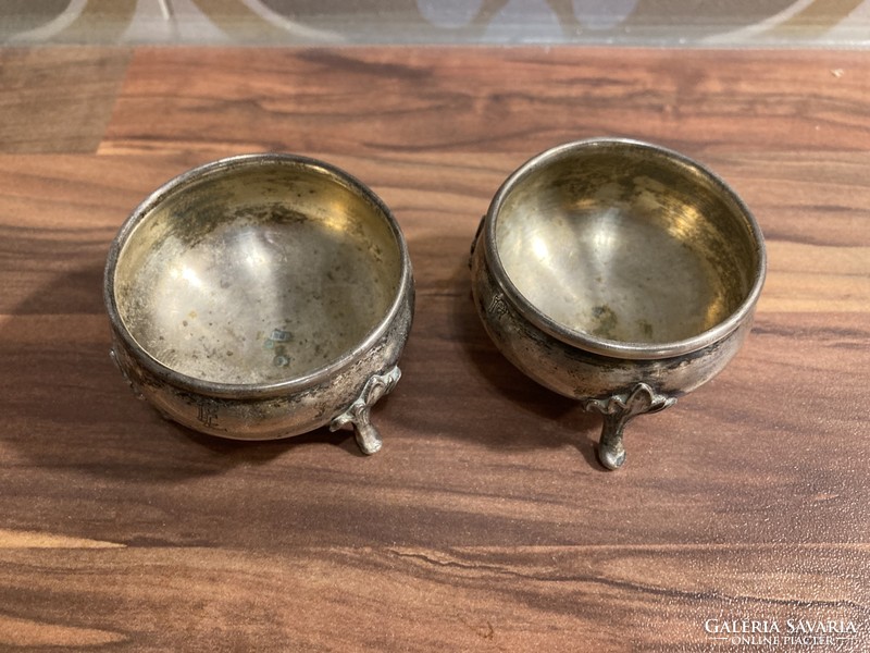 Pair of silver spice racks - 66g