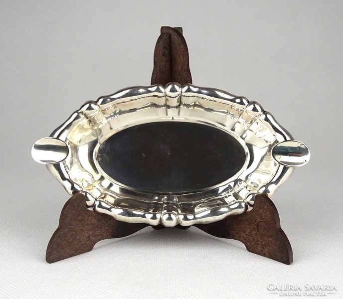 1B429 old marked oval silver ashtray 35g