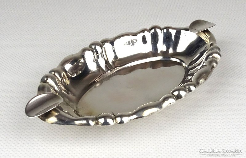 1B429 old marked oval silver ashtray 35g