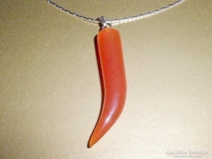 Carnelian branch mineral white gold gold filled necklace 18kgp