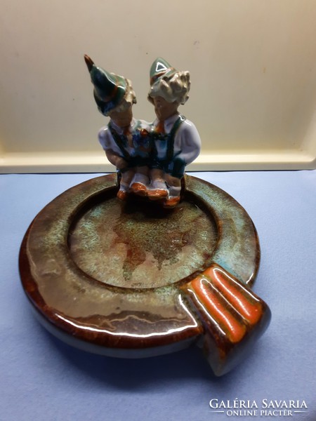 Jolán Szécsi ashtray, glazed ceramic figure