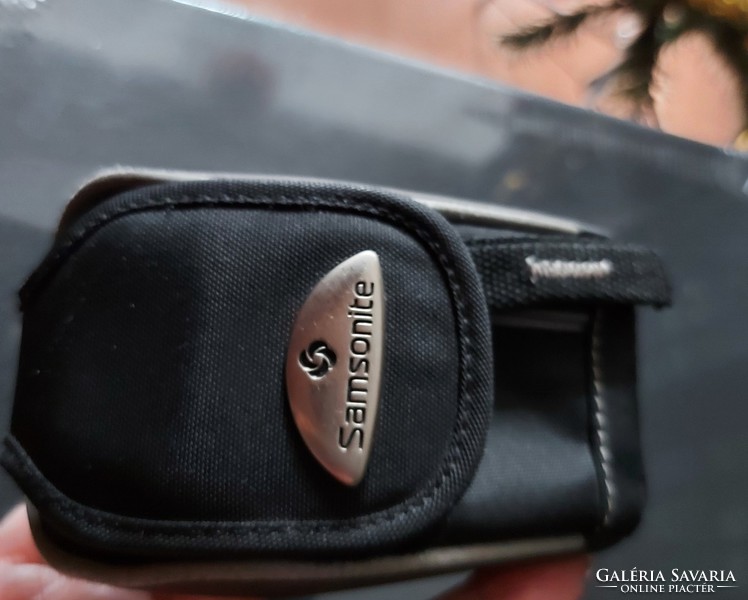 Samsonite mini belt case, phone holder, case, black - gray, velcro, waterproof, new condition