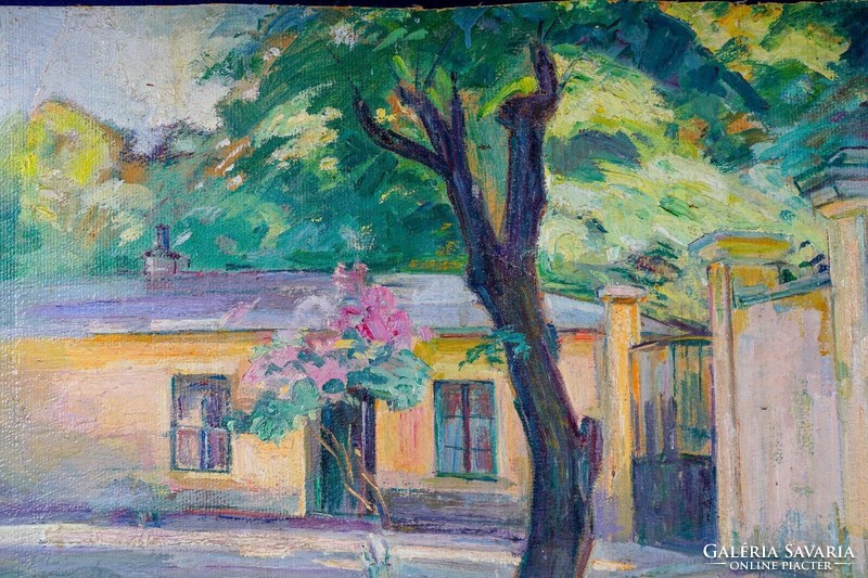 Ismeretlen festő, Erdei táj, Medence XX.század