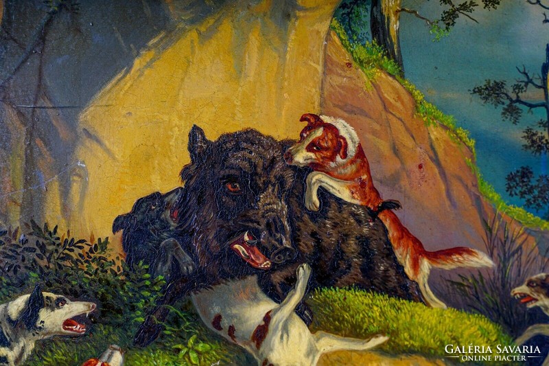 Ismeretlen festő, Vadászjelenet, 1872