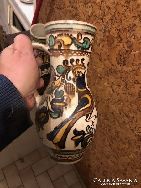 Corundum ceramic disc jugs, 18 cm in size, for collectors.