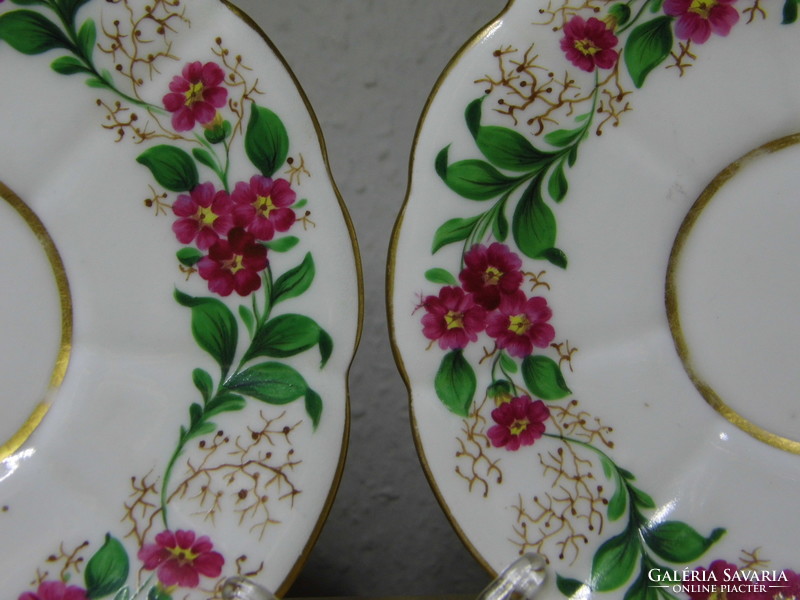 Alt wien antique vienna porcelain saucer pair 1842 Biedermeier era in perfect condition
