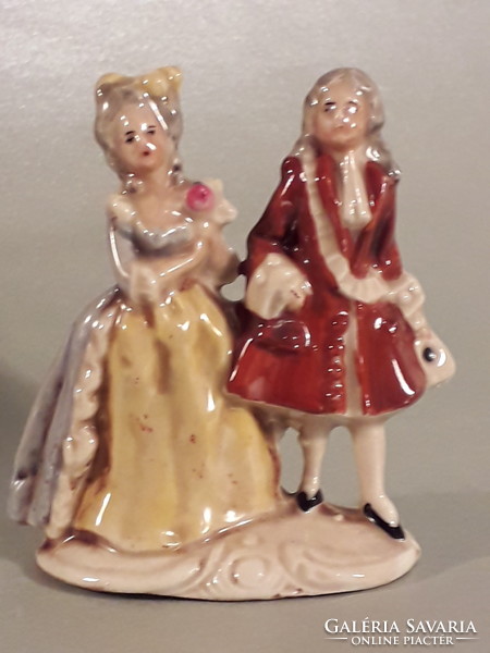 Altwien porcelain mini baroque couple marked