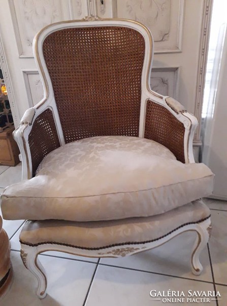RITKA duplán nádazott barokk fotel ,provence ,vintage