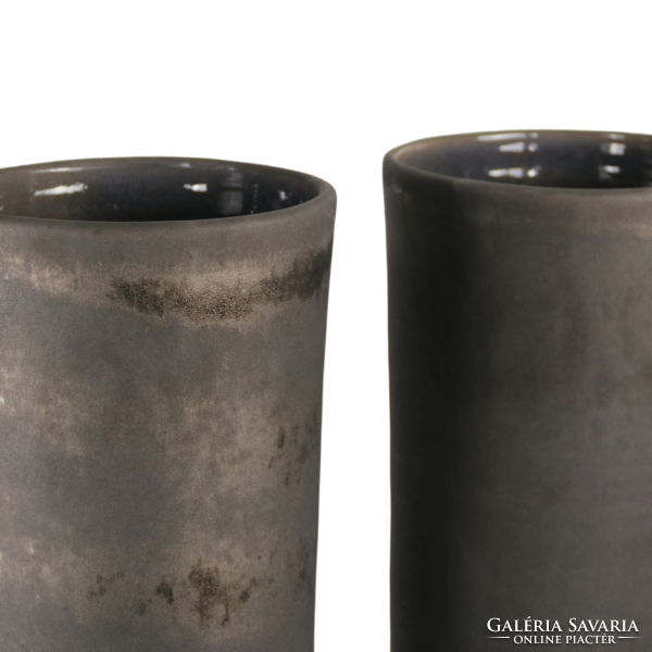 Anthracite tall floor vase