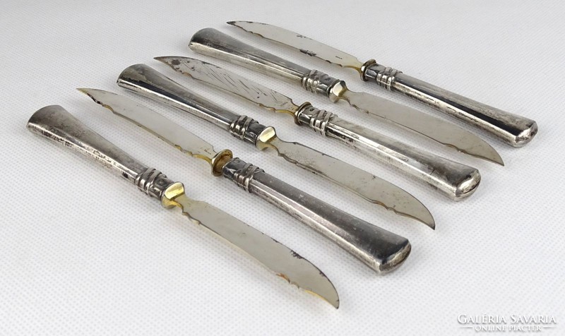 1G992 old stahl set of silver cutlery for 6 people