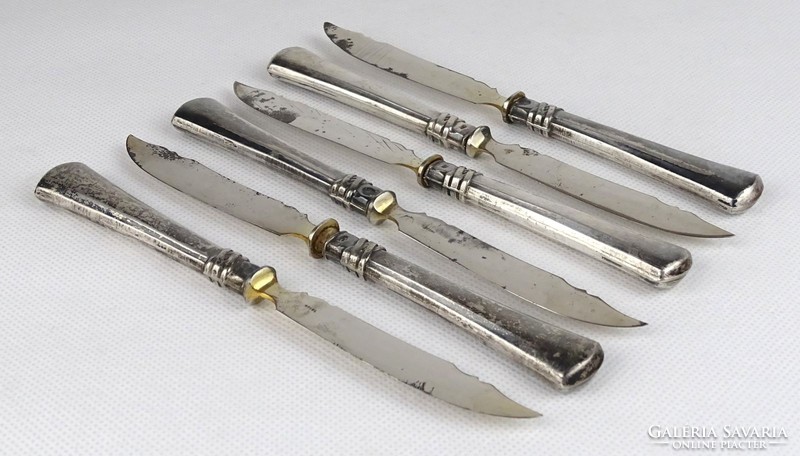 1G992 old stahl set of silver cutlery for 6 people