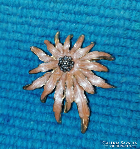 Fire enamel chrysanthemum flower brooch (78)