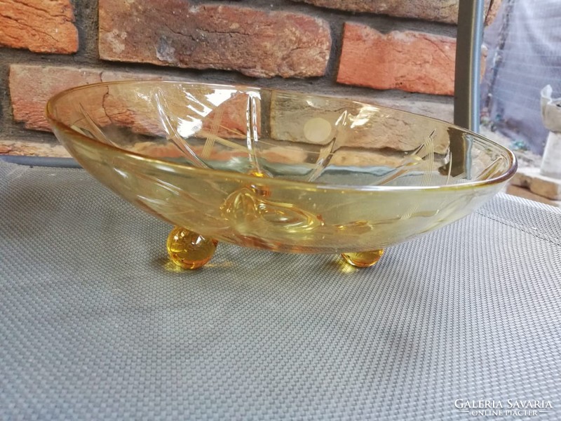 Amber old glass centerpiece
