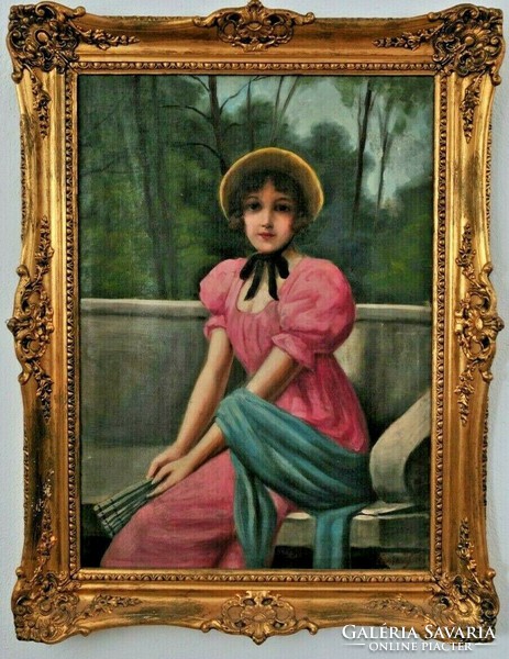 Czene Bélának tulajdonítva (1880-1944) Gyönyörű lány portréja