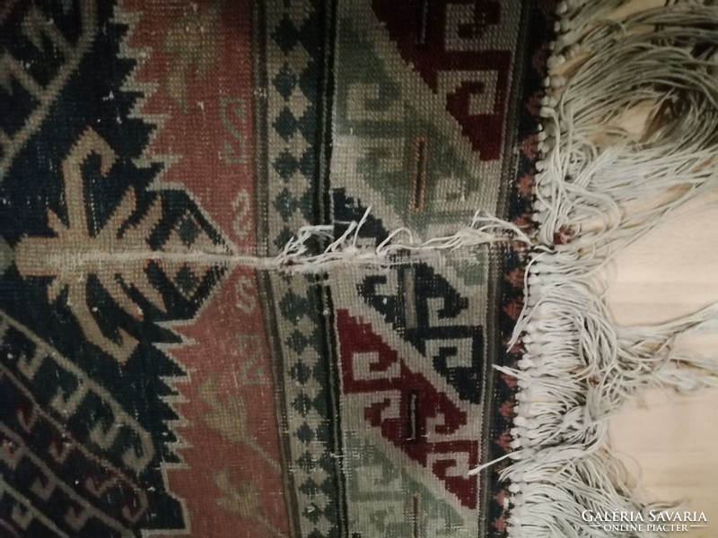 Hand-knotted colored rug, in original condition, early 20th century